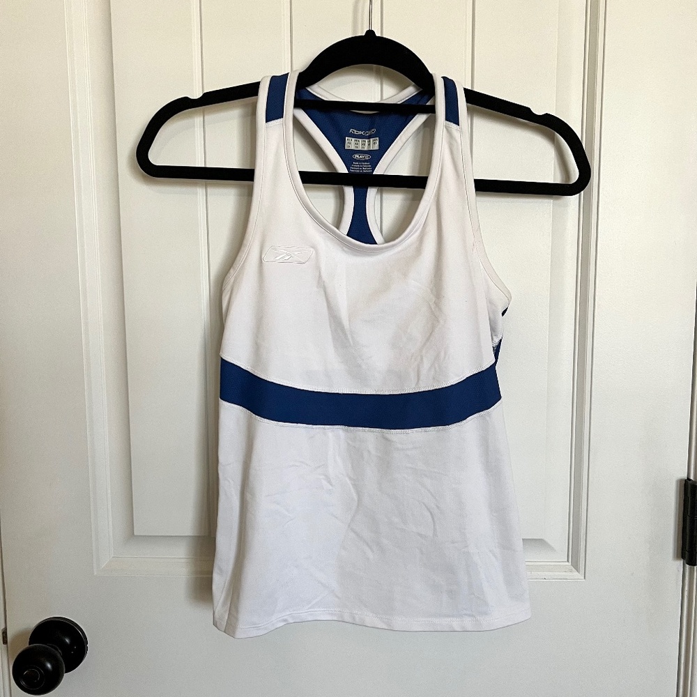 Reebok White and Blue Tank Size XSmall